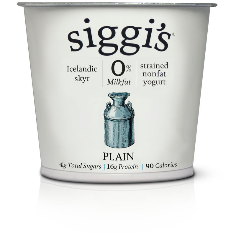 Siggis Yogurt, Non-Fat, Icelandic Style Skyr, Strained, Plain - 5.3 Ounces