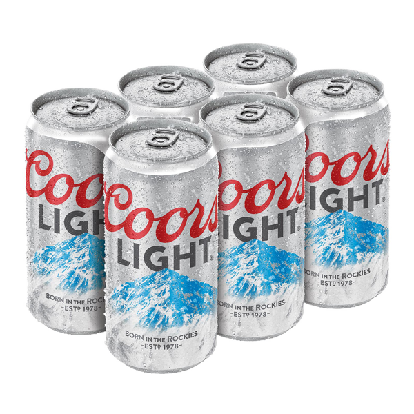 Coors Light Beer - 6 Pack, 12 Fluid Ounces