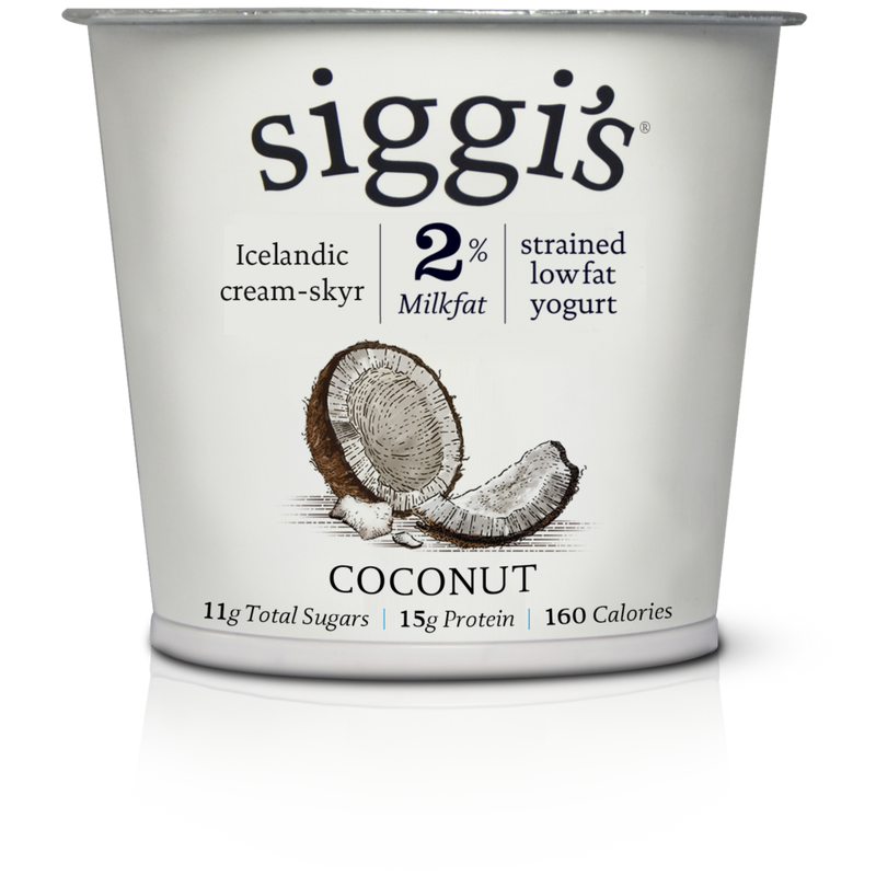 Siggis Yogurt, Strained Low-Fat, Coconut - 5.3 Ounces