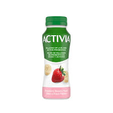 Activia Dairy Drink, Strawberry Banana Flavor - 7 Ounces