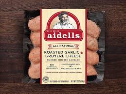 Aidells Sausage, Smoked Chicken & Turkey, Roasted Garlic & Gruyere Cheese - 12 Ounces