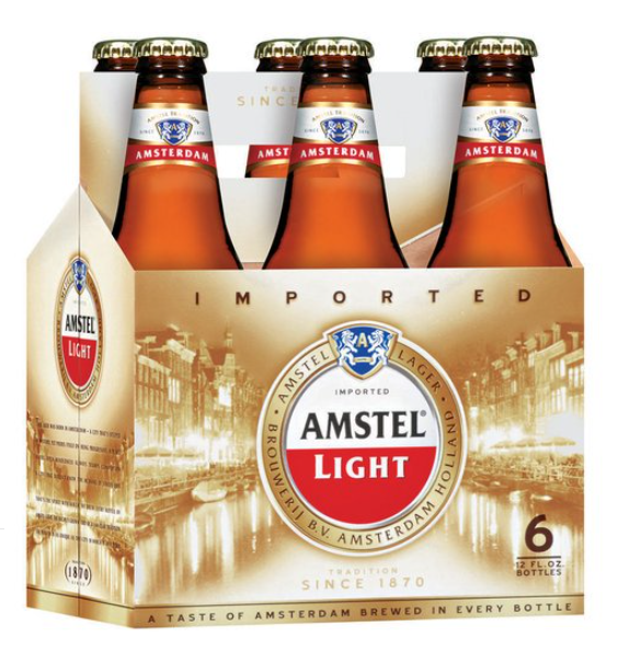 Amstel Light Lager - 6 Pack, 12 Fluid Ounces