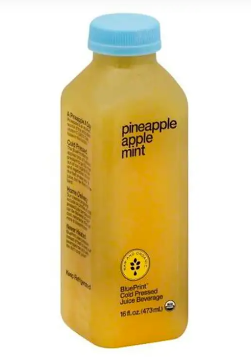 BluePrint Juice Beverage, Cold Pressed, Pineapple Apple Mint - 16 Ounces
