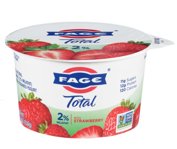 Fage Total Yogurt, Greek, Lowfat, Strained, with Strawberry - 5.3 Ounces