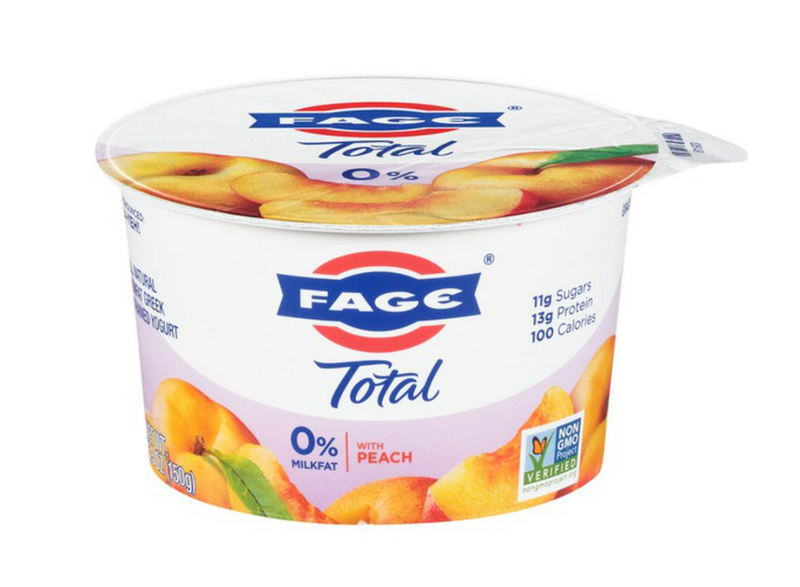 Fage Total Yogurt, Greek, Nonfat, Strained, with Peach - 5.3 Ounces