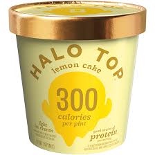 Halo Top Ice Cream, Light, Lemon Cake