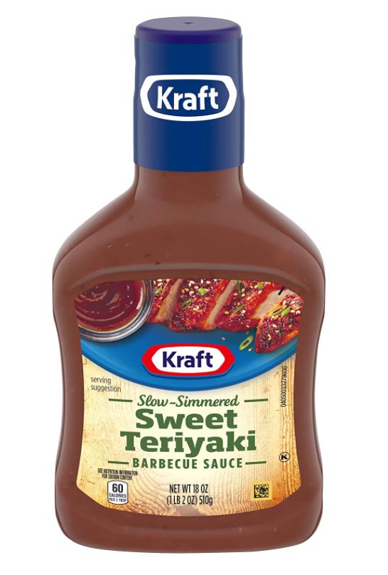 Kraft Barbecue Sauce & Dip, Sweet Teriyaki, Slow-Simmered