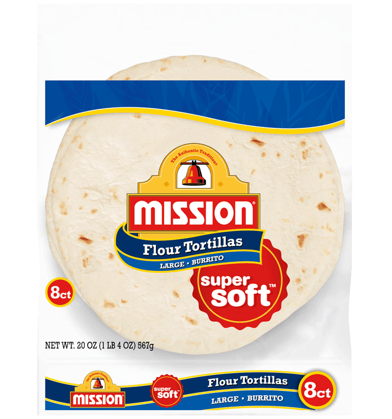 Mission Tortillas, Flour, Large Burrito, Super Soft - 8 Count