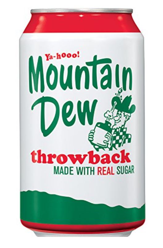 Mountain Dew Throwback Real Sugar