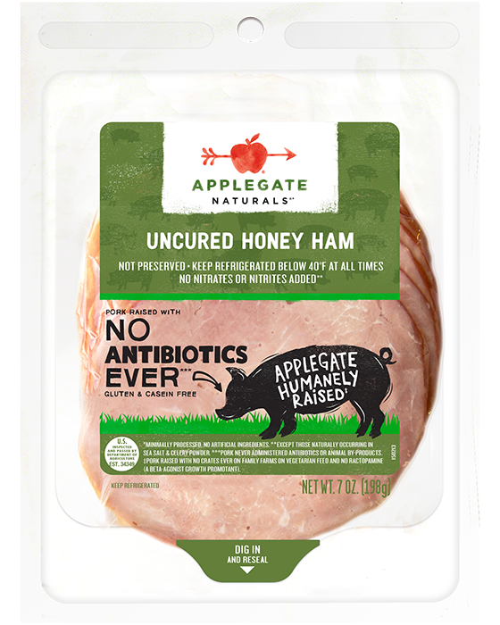 Applegate Naturals Ham, Honey, Uncured - 7 Ounces