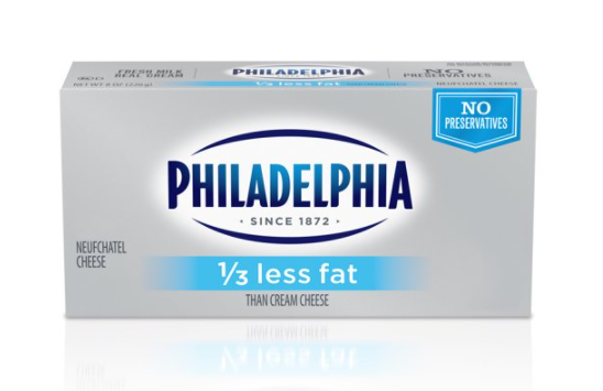 Philadelphia Cream Cheese, Reduced Fat - 8 Ounces