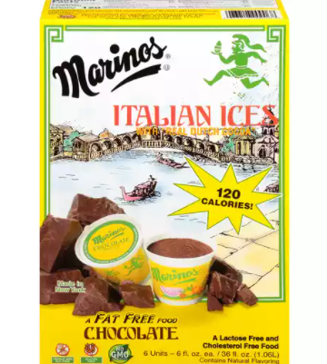 MARINOS Italian Ices, Fat Free, Chocolate