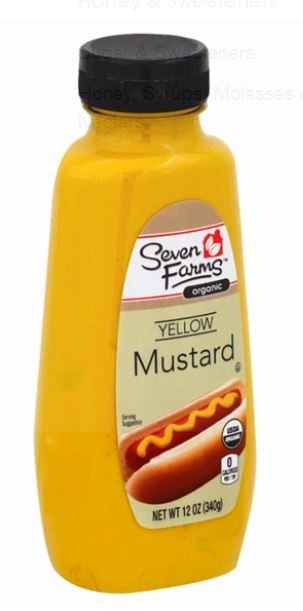 Seven Farms Organic Mustard, Yellow