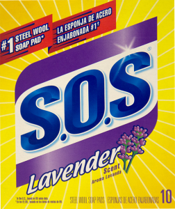 SOS PADS Lavender Steel Wool Soap Pads