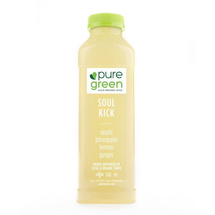 Pure Green 100% Juice, Soul Kick - 16 Ounces