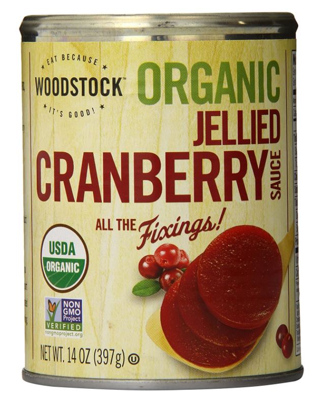 Woodstock Cranberry Sauce, Organic, Jellied