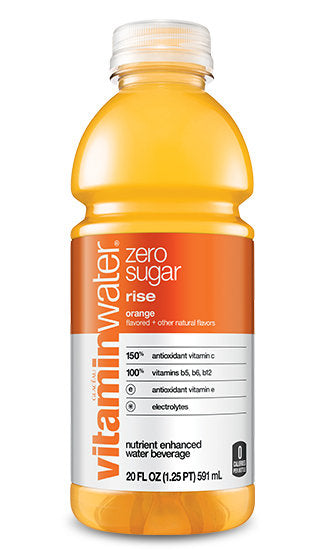 Vitaminwater Zero Water Beverage, Nutrient Enhanced, Rise, Orange - 20 Ounces