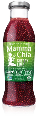 Mamma Chia Chia Beverage, Cherry Lime - 10 Ounces