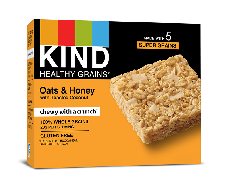 Kind Healthy Grains Granola Bars, Oats & Honey with Toasted Coconut