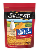 Sargento Off the Block Cheese, Sharp Cheddar, Traditional Cut, Shredded - 8 Ounces