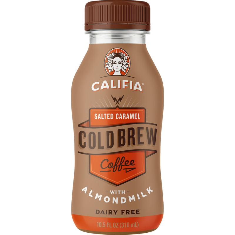 Califia Coffee, with Almondmilk, 100% Arabica, Salted Caramel, Cold Brew - 10.5 Ounces