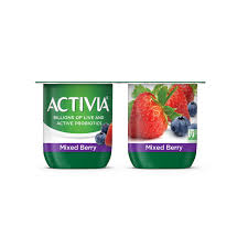 Activia Yogurt, Lowfat, Mixed Berry - 4 Pack