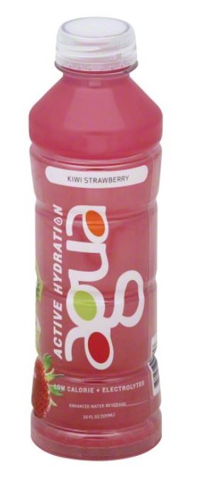 Agua Active Hydration Water Beverage, Enhanced, Kiwi Strawberry - 20 Ounces