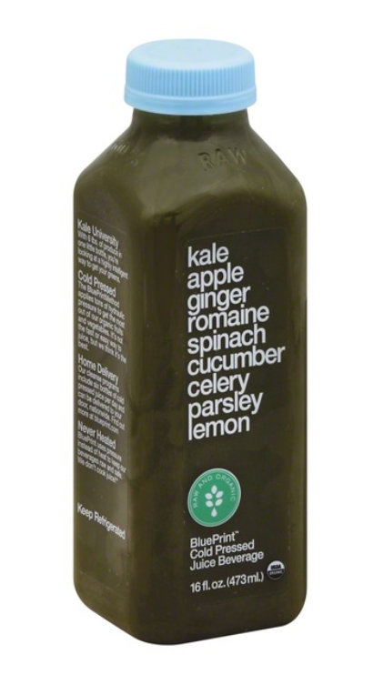BluePrint Juice Beverage, Cold Pressed, Kale Apple Ginger Romaine Spinach Cucumber Celery Parsley Lemon - 16 Fluid Ounces