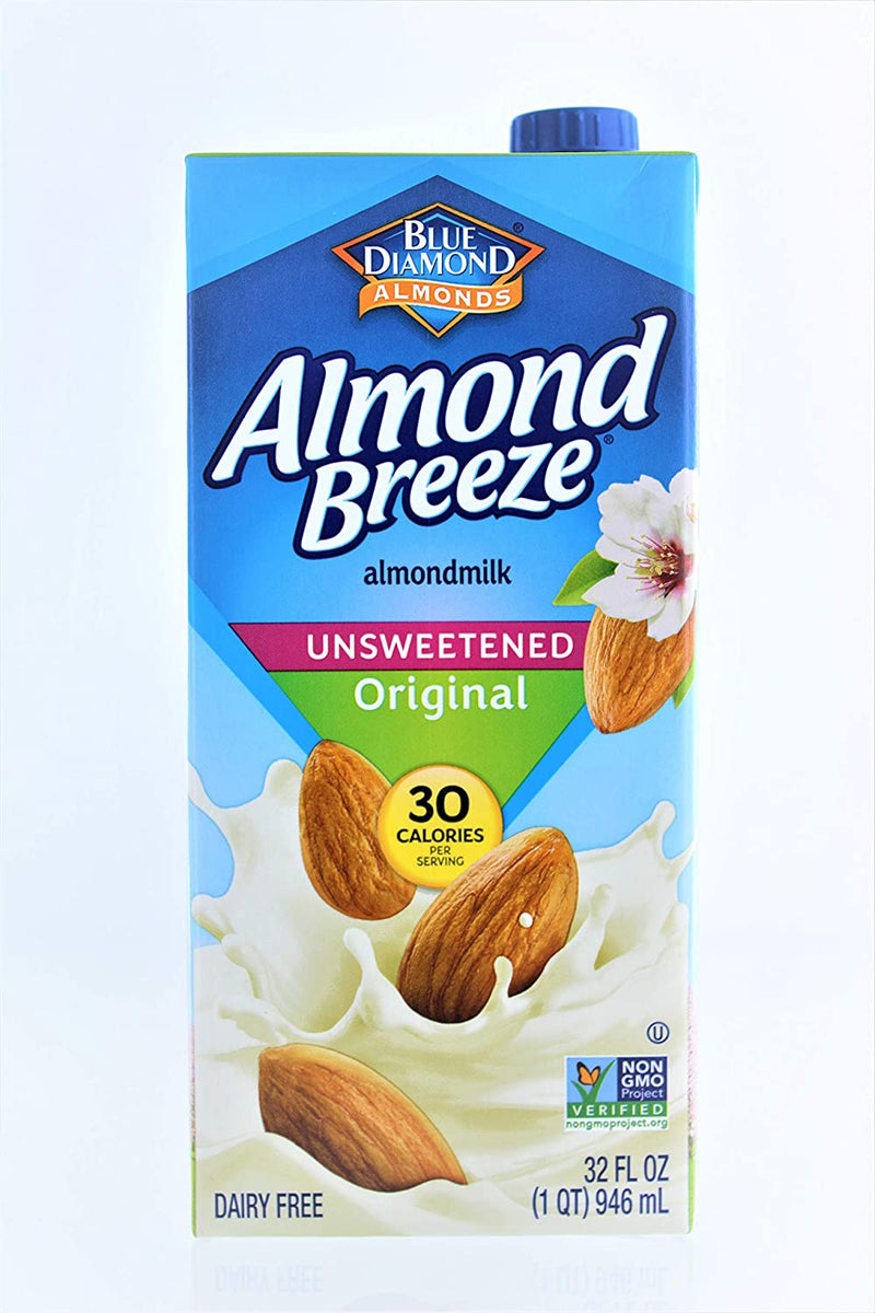 Blue Diamond Almond Milk, Original, Unsweetened - 32 Ounces