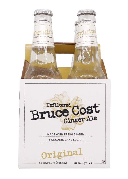 Bruce Cost Ginger Ale, Original, Unfiltered - 4 Each