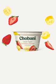 Chobani Yogurt, Greek, Low-Fat, with Strawberry Banana on the Bottom - 5.3 Ounces