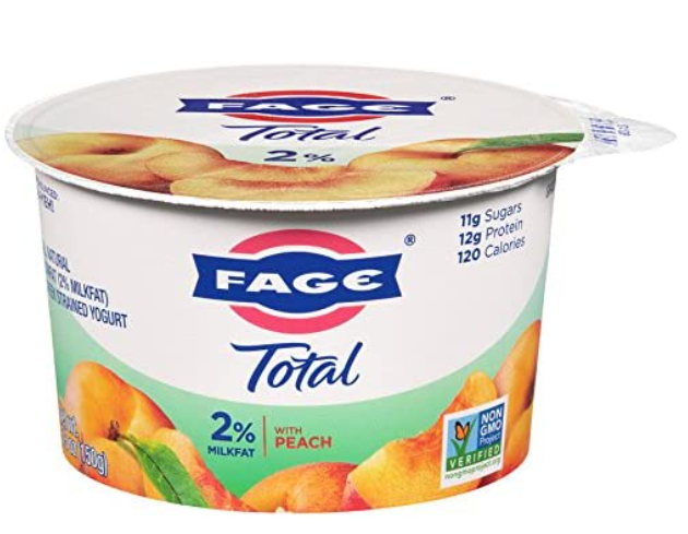 Fage Total Yogurt, Greek, Lowfat, Strained, with Peach - 5.3 Ounces