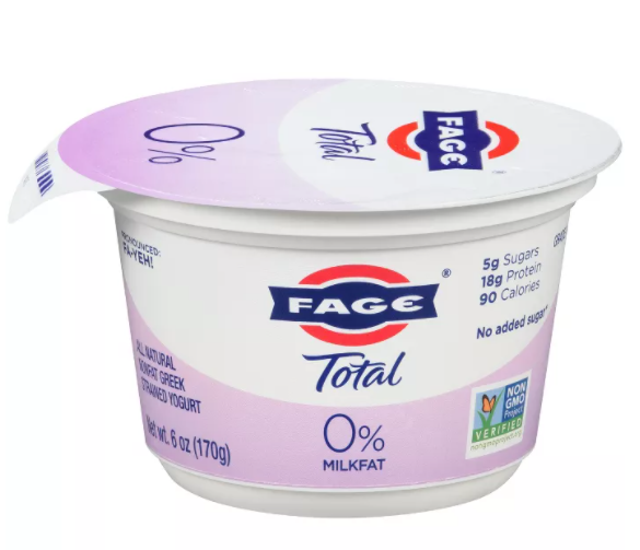 Fage Total Yogurt, Greek, Nonfat, Strained - 6 Ounces