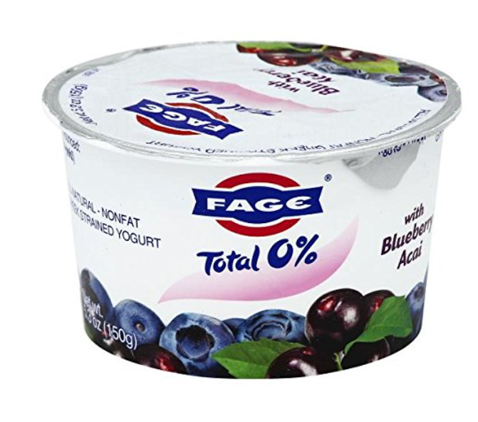 Fage Total Yogurt, Greek, Nonfat, Strained, with Blueberry Acai - 5.3 Ounces