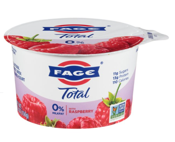 Fage Total Yogurt, Greek, Nonfat, Strained, with Raspberry - 5.3 Ounces