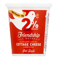 Friendship Cottage Cheese, Large Curd, 2% Milkfat, Low Fat, Pot Style - 16 Ounces