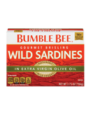 Bumble Bee Sardines, Wild, Gourmet Brisling, in Extra Virgin Olive Oil