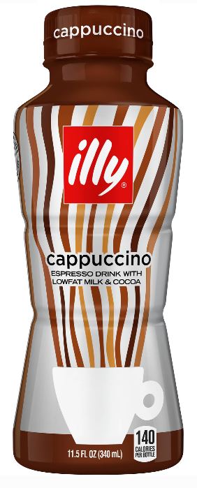 Illy Espresso Drink, Cappuccino, with Lowfat Milk & Cocoa - 11.5 Ounces