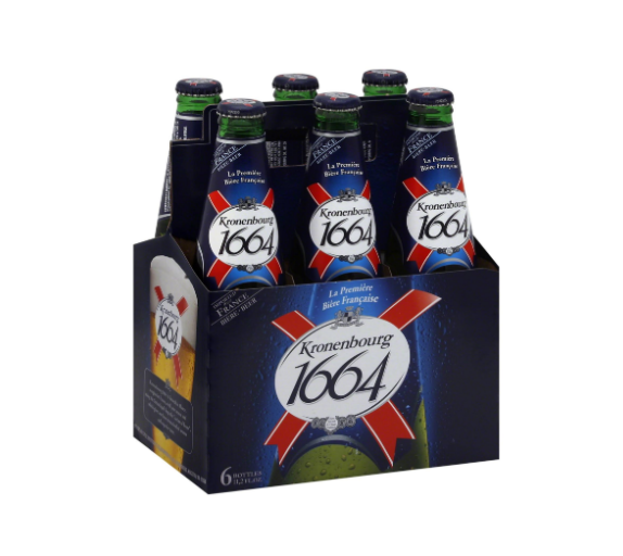 Kronenbourg 1664 Beer - 6 Pack, 12 Fluid Ounces