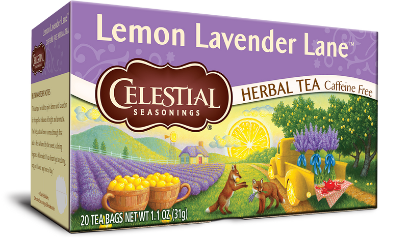 Celestial Seasonings Herbal Tea, Lemon Lavender Lane, Caffeine Free, Bag