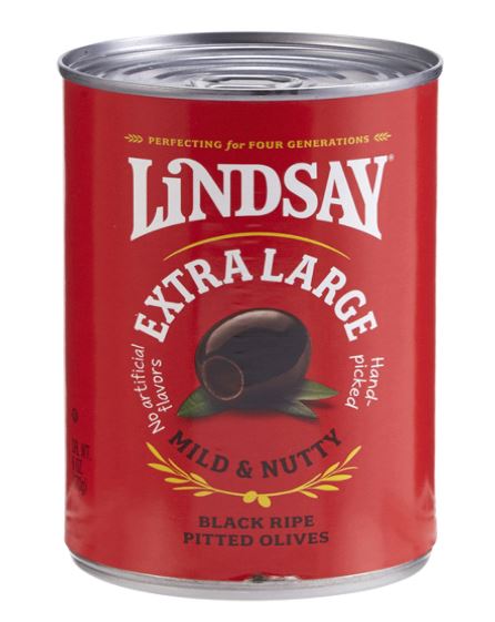 Lindsay Olives, California Black Ripe, Pitted, Extra Large