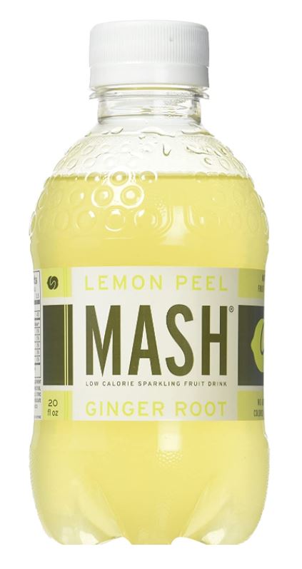 Mash Sparkling Fruit Drink, Low Calorie, Lemon Peel, Ginger Root - 20 Ounces