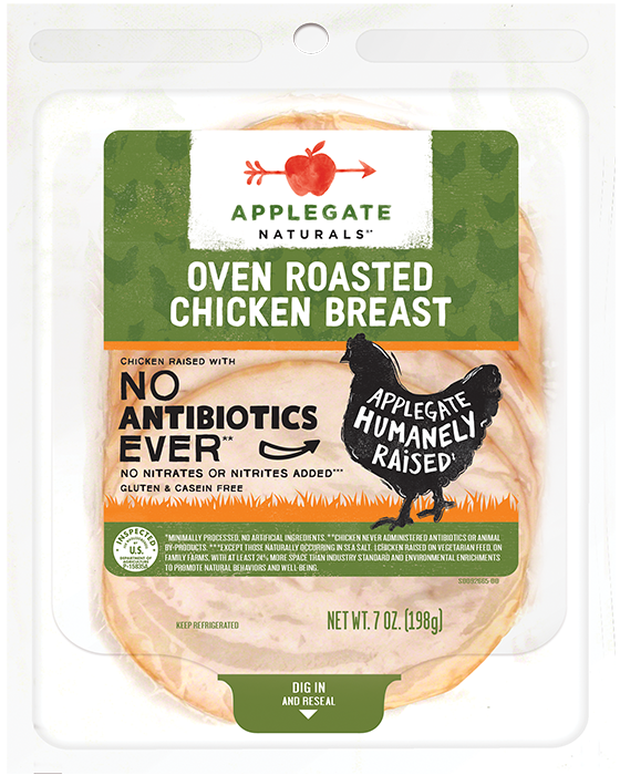 Applegate Naturals Chicken Breast, Oven Roasted - 7 Ounces
