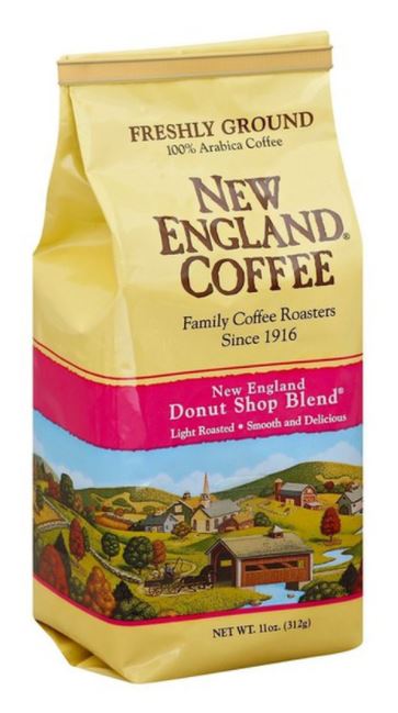 New England Coffee Coffee, Freshly Ground, Light Roasted, New England Donut Shop Blend