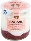 Nounos Strawberries And Cream Greek Low Fat Yogurt - 6 Ounces