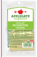 Applegate Organics Cheese, Organic, Muenster - 5 Ounces
