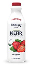 Lifeway Kefir, Organic, Strawberry - 32 Ounces