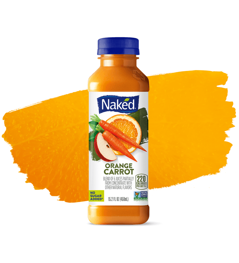 Naked 100% Juice Smoothie, Orange Carrot - 15.2 Ounces