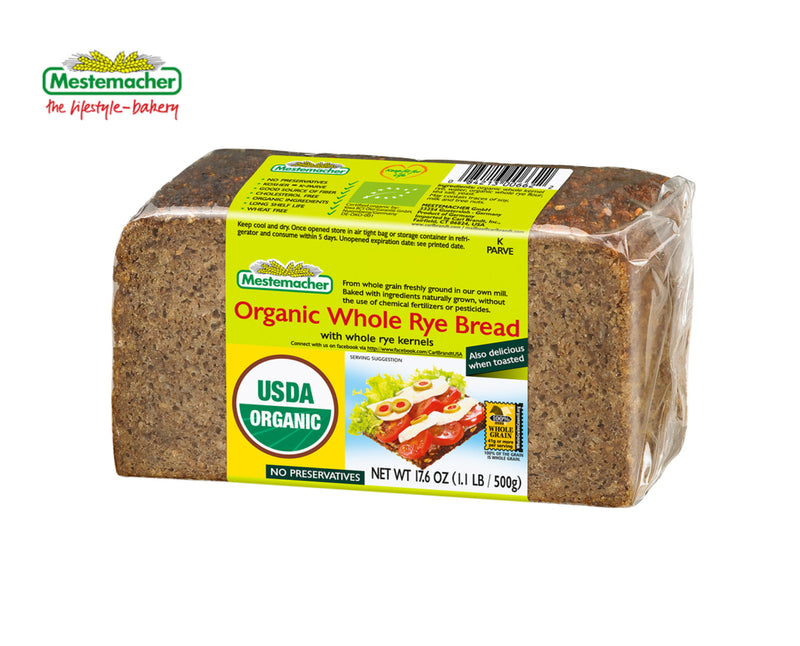 Mestemacher Organic Whole Rye Bread - 17.6 Ounces