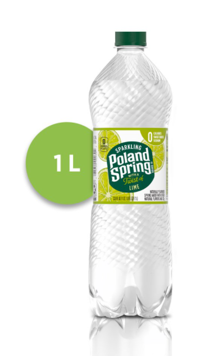 Poland Spring Sparkling Water, Lime - 33.8 Ounces